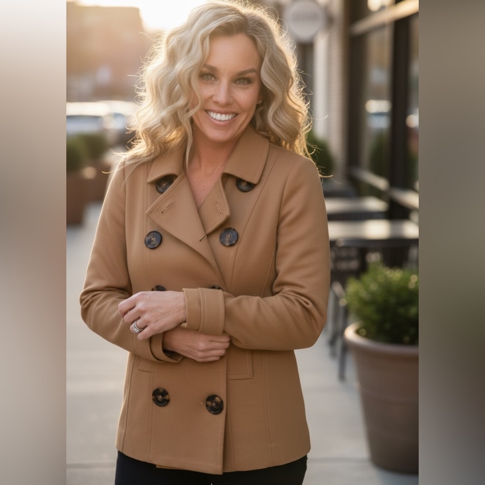💋Bailey l Camel Double-Breasted Trench Coat 018